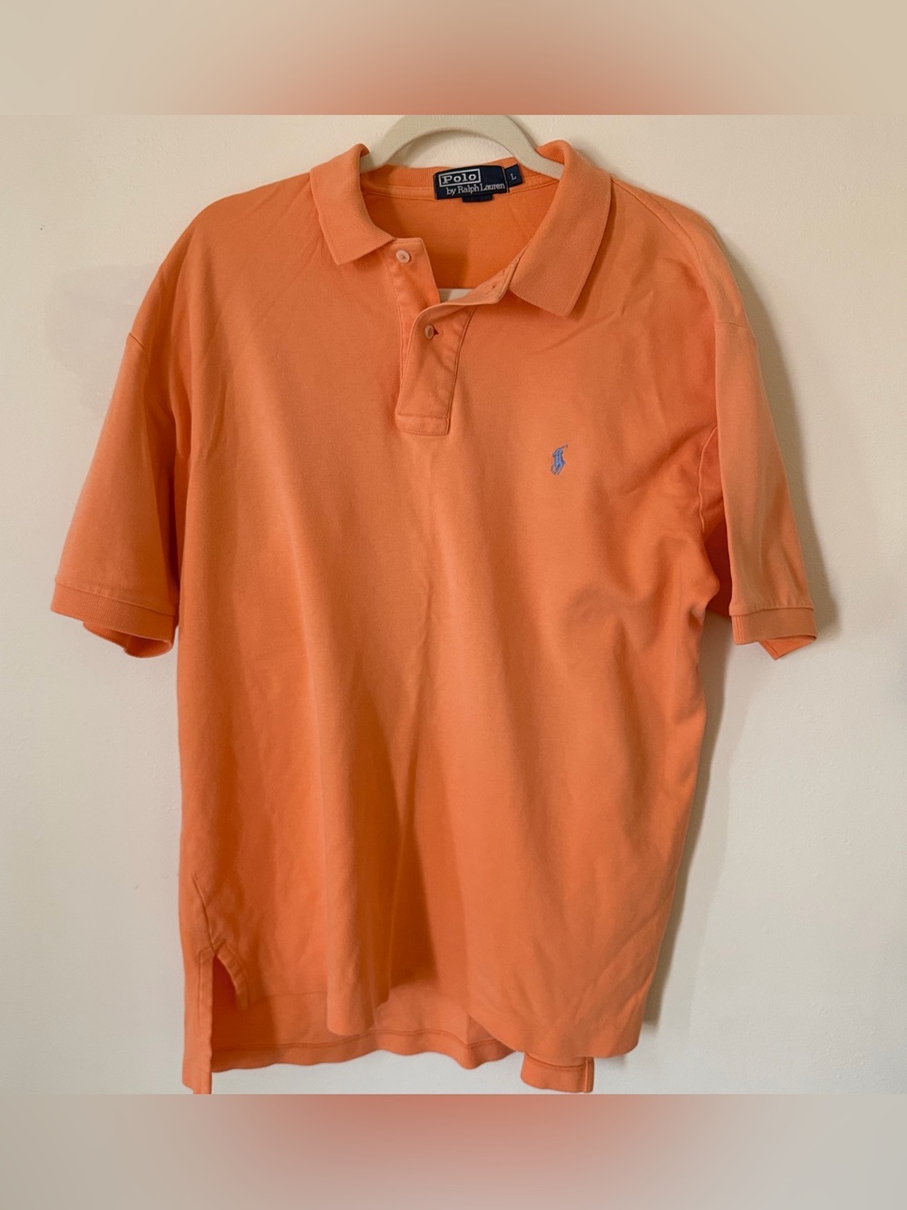 Lg Polo by Ralph Lauren Men's Orange Classic Fit Polo Shirt